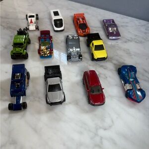 Assorted Hot Wheels and Matchbox Toy Cars